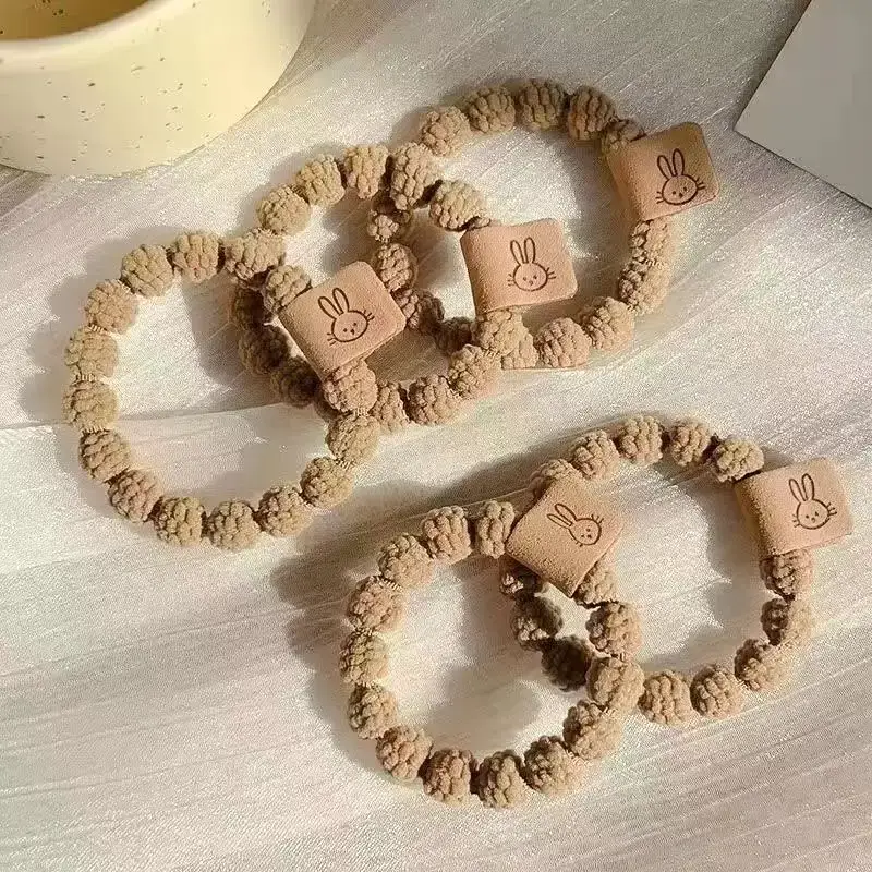 6-Piece Brown Bear Logo Hair Bands for Women - Image 45