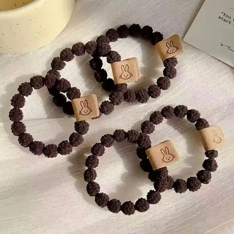 6-Piece Brown Bear Logo Hair Bands for Women - Image 46