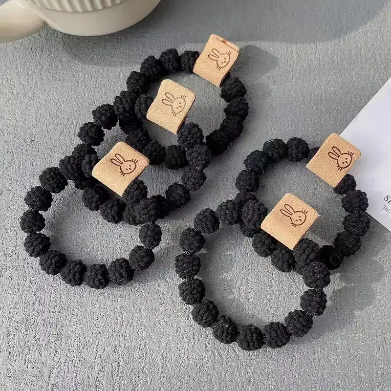 6-Piece Brown Bear Logo Hair Bands for Women - Image 48