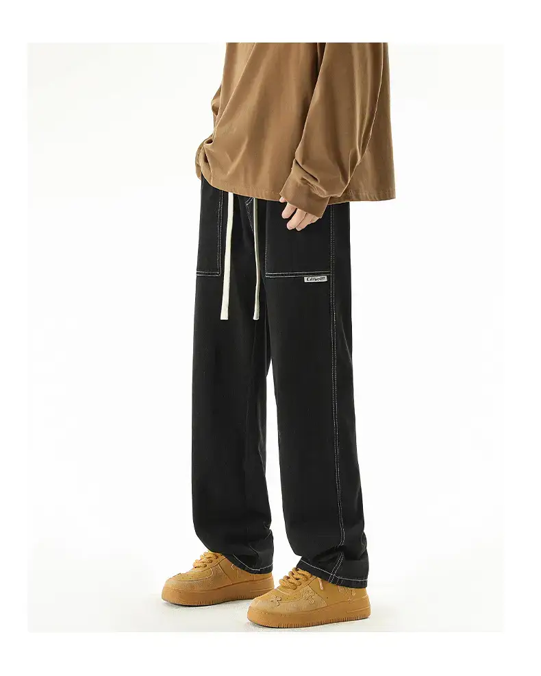Men's American Style Wide Leg Jeans Loose Straight Autumn Wear — feature 17