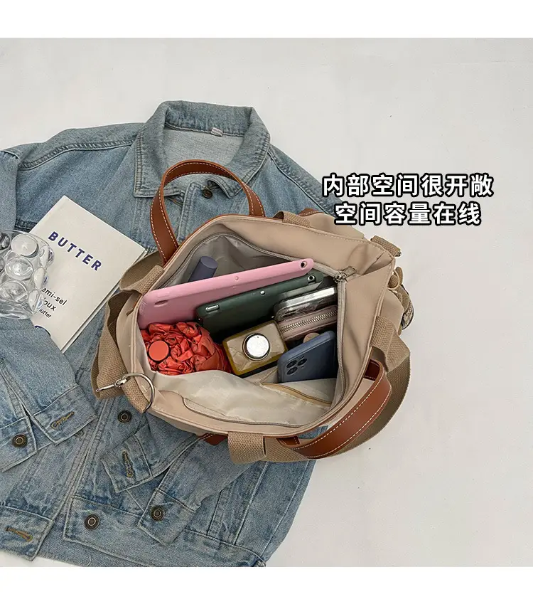 Women's Canvas Shoulder Messenger Bag Large Capacity 2023 — feature 9