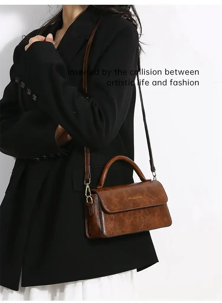 Women's Vintage Brown Leather Shoulder Crossbody Bag 2024 — feature 13