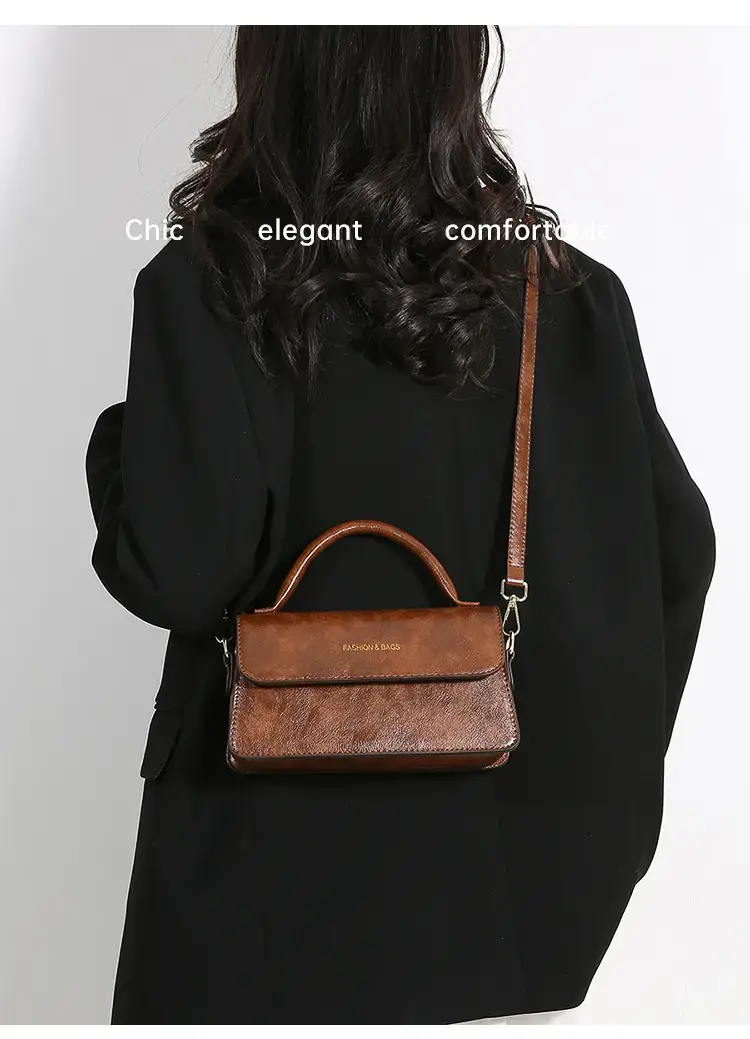 Women's Vintage Brown Leather Shoulder Crossbody Bag 2024 — feature 14