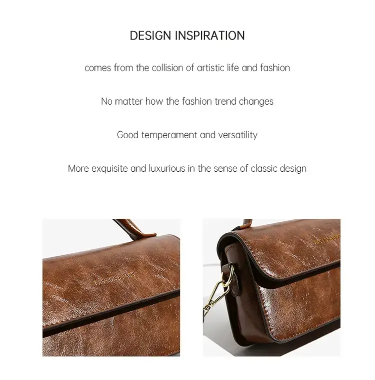 Women's Vintage Brown Leather Shoulder Crossbody Bag 2024 — feature 3