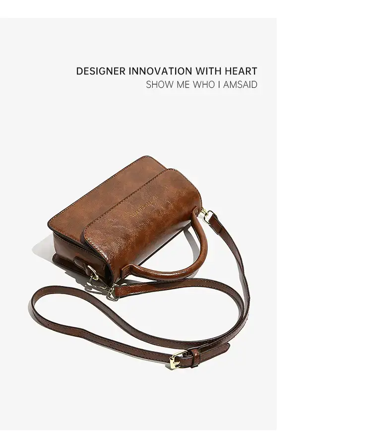 Women's Vintage Brown Leather Shoulder Crossbody Bag 2024 — feature 4