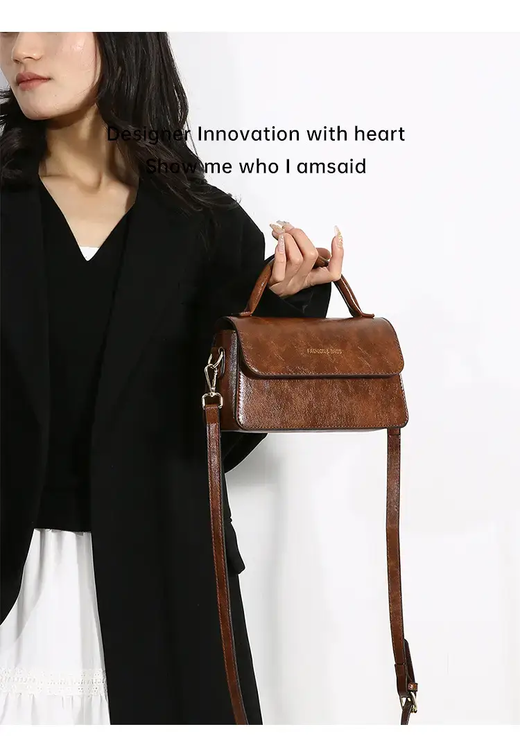 Women's Vintage Brown Leather Shoulder Crossbody Bag 2024 — feature 9