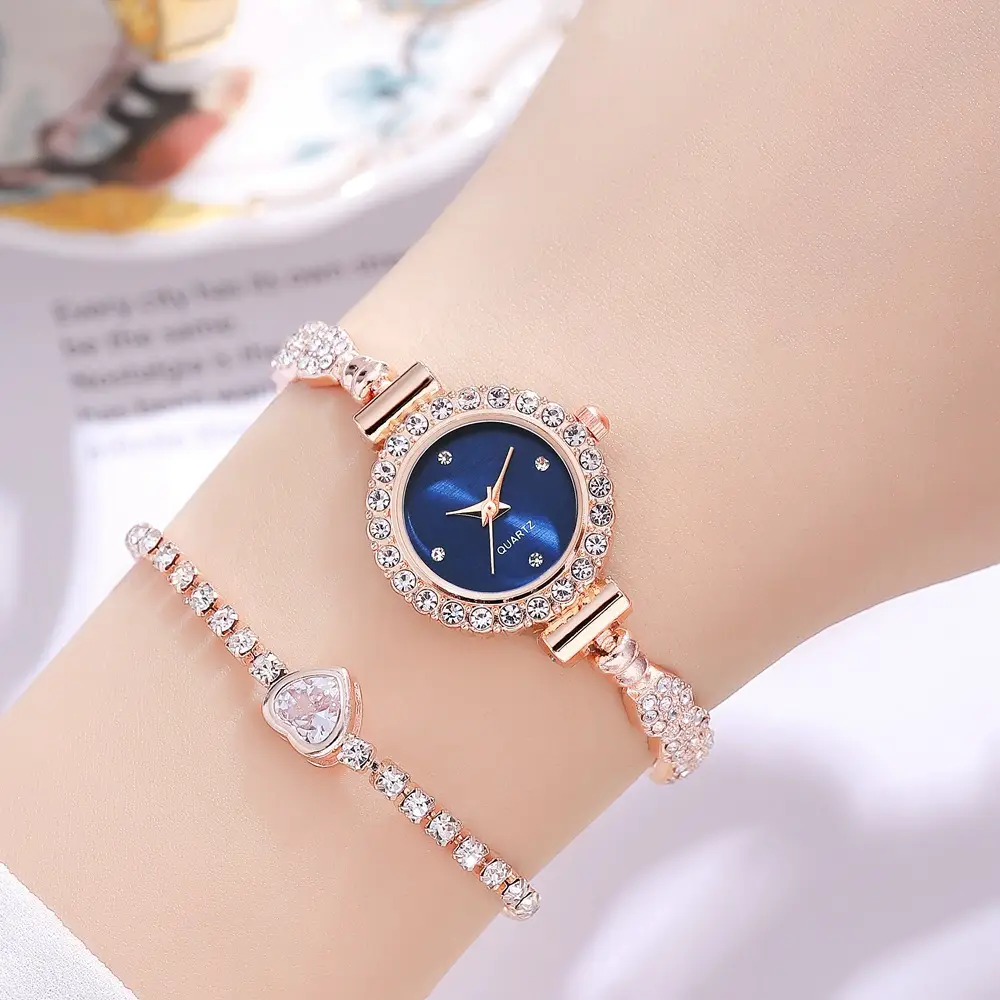 Gold Diamond Bracelet Watch for Women Red Dial — feature 20