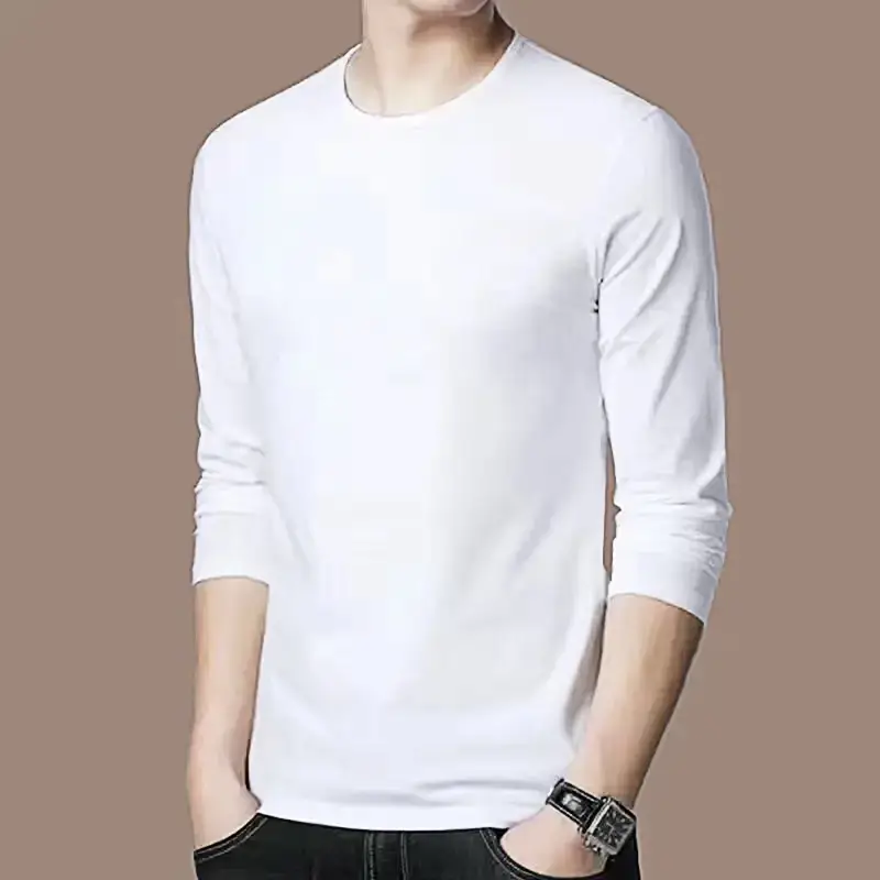Men's Grey Long Sleeve T-Shirt Large Winter - Image 6