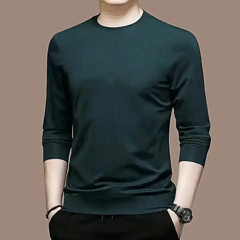 Men's Grey Long Sleeve T-Shirt Large Winter - Image 8