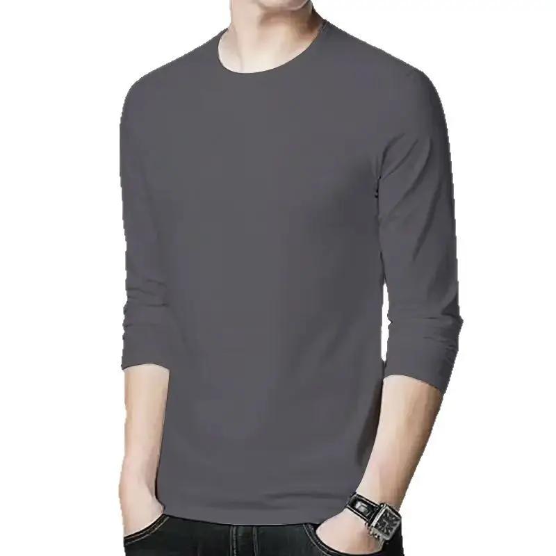 Men's Grey Long Sleeve T-Shirt Large Winter - Image 10