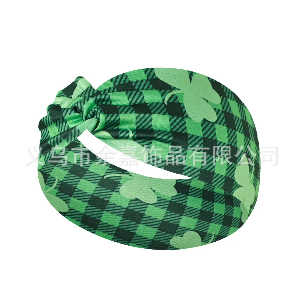 St. Patrick's Irish Four Leaf Clover Headband for Women - Image 2
