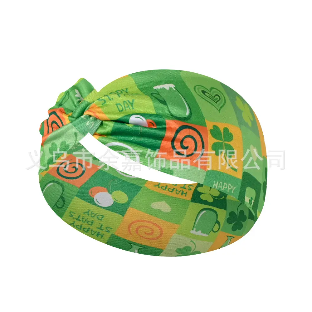 St. Patrick's Irish Four Leaf Clover Headband for Women - Image 3