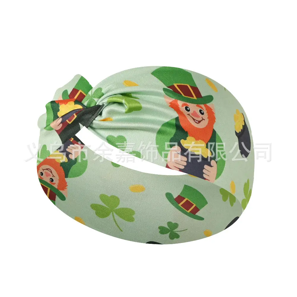 St. Patrick's Irish Four Leaf Clover Headband for Women - Image 6