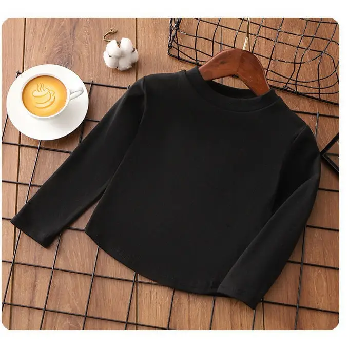 Girls Black Crewneck Sweatshirt Long Sleeve Winter Top - Image 15