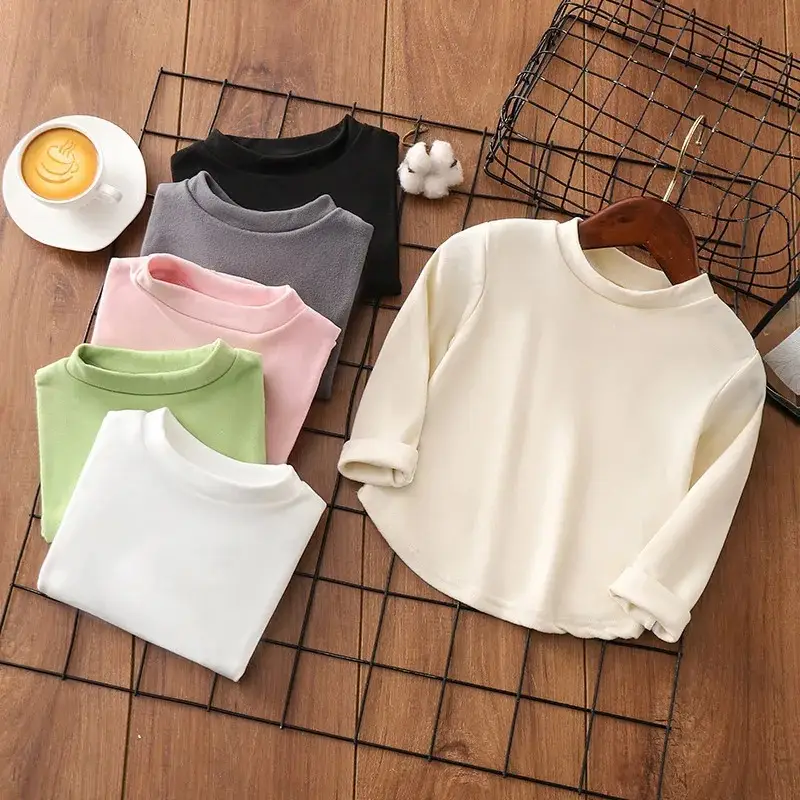 Girls Black Crewneck Sweatshirt Long Sleeve Winter Top — feature 1