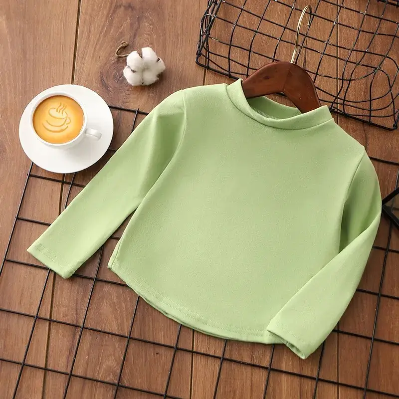 Girls Black Crewneck Sweatshirt Long Sleeve Winter Top — feature 12