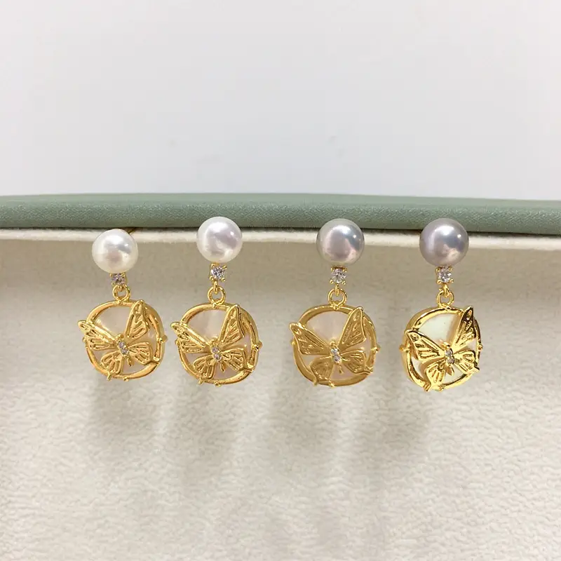 Natural Pearl Earrings for Women S925 Sterling Silver - Image 3