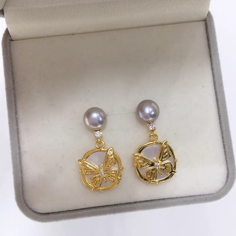 Natural Pearl Earrings for Women S925 Sterling Silver - Image 2