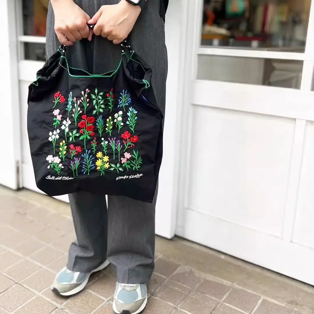 Japanese Style Embroidered Ball Chain Bag - Image 94