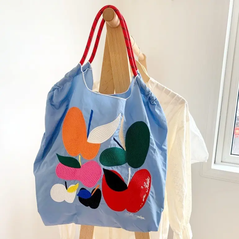 Japanese Style Embroidered Ball Chain Bag - Image 64