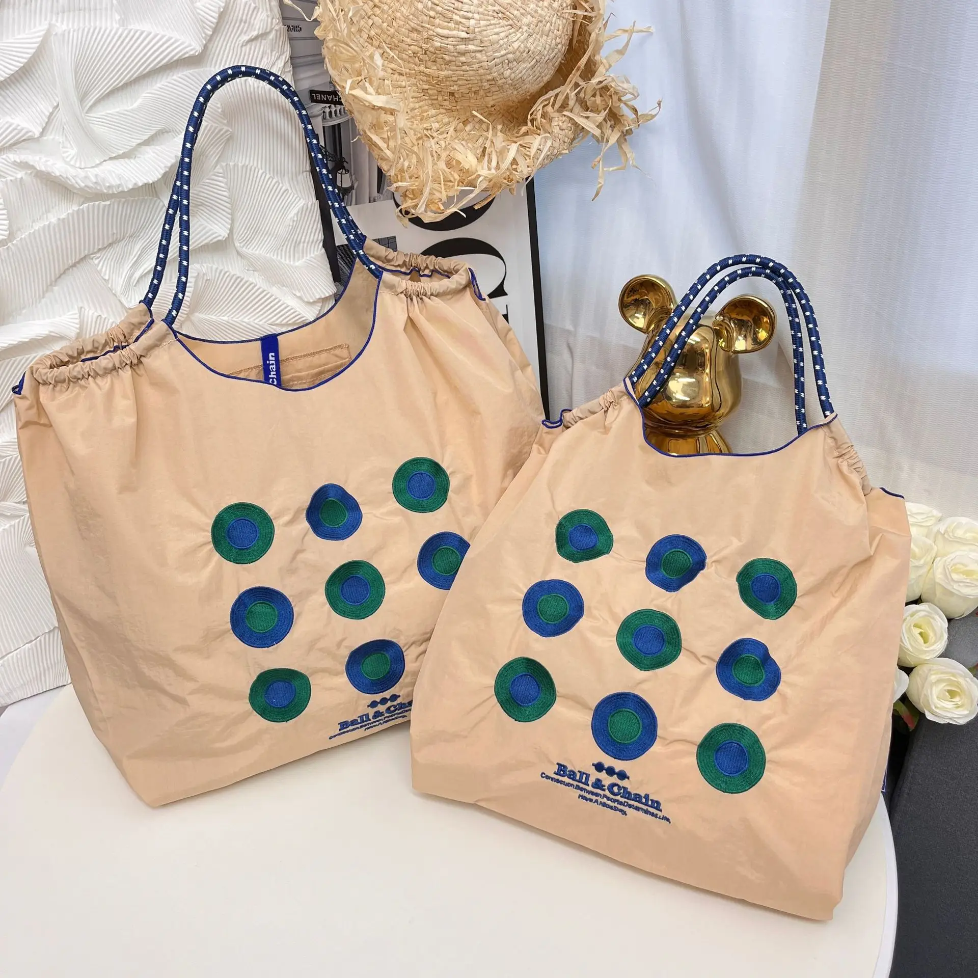 Japanese Style Embroidered Ball Chain Bag - Image 74