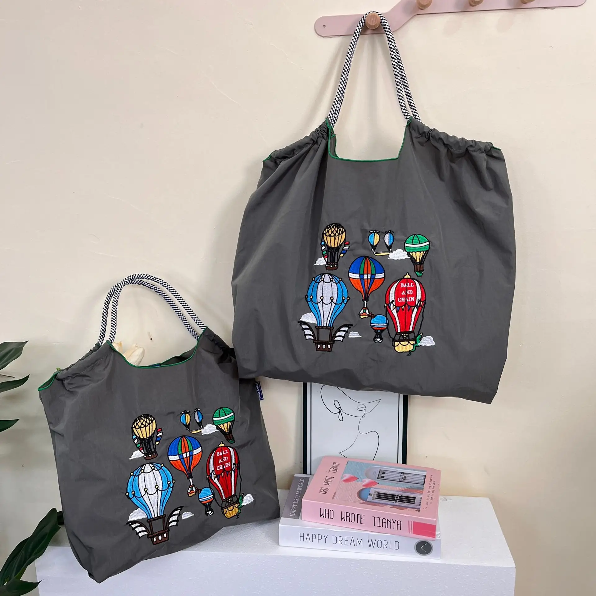 Japanese Style Embroidered Ball Chain Bag - Image 27