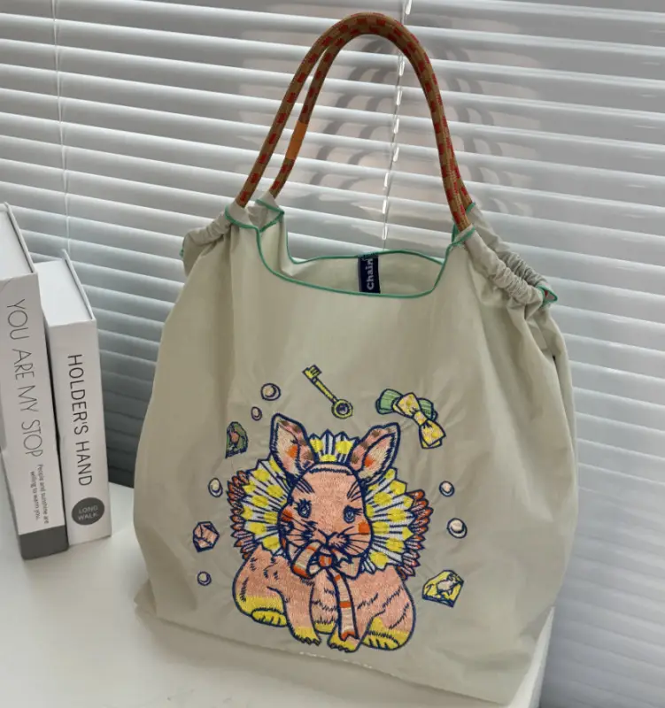 Japanese Style Embroidered Ball Chain Bag - Image 31