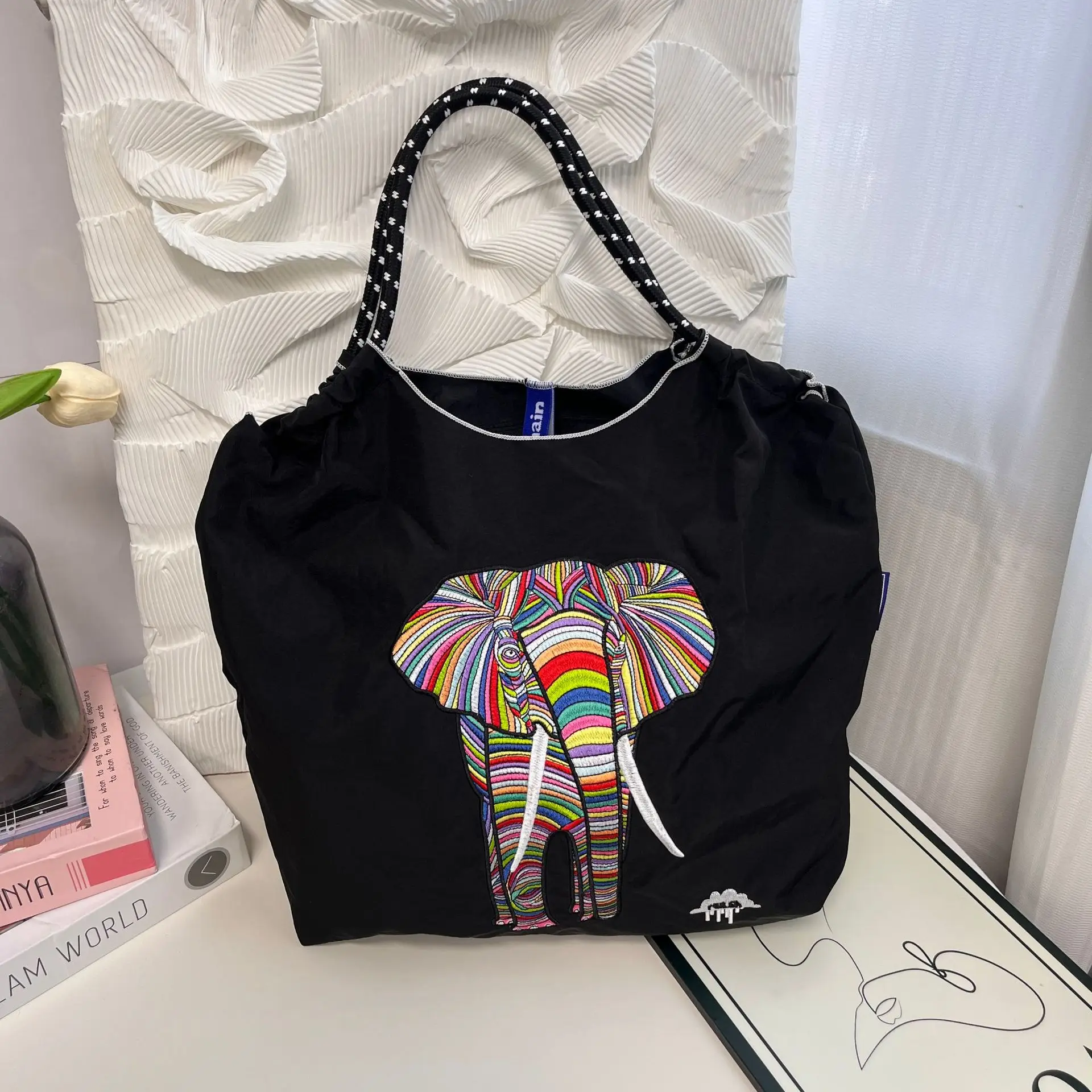 Japanese Style Embroidered Ball Chain Bag - Image 40