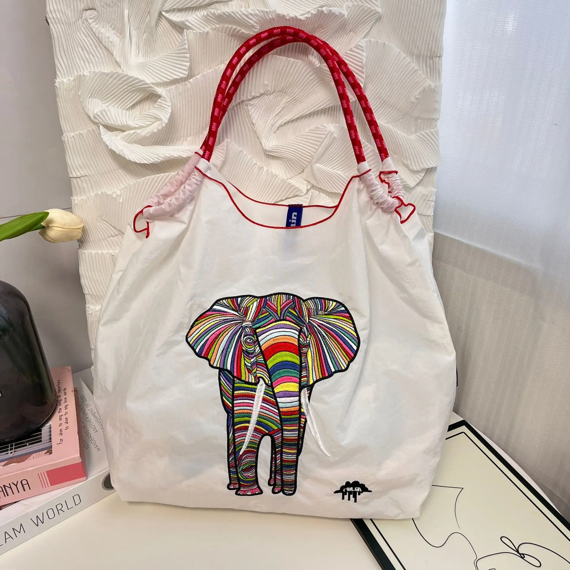 Japanese Style Embroidered Ball Chain Bag - Image 41