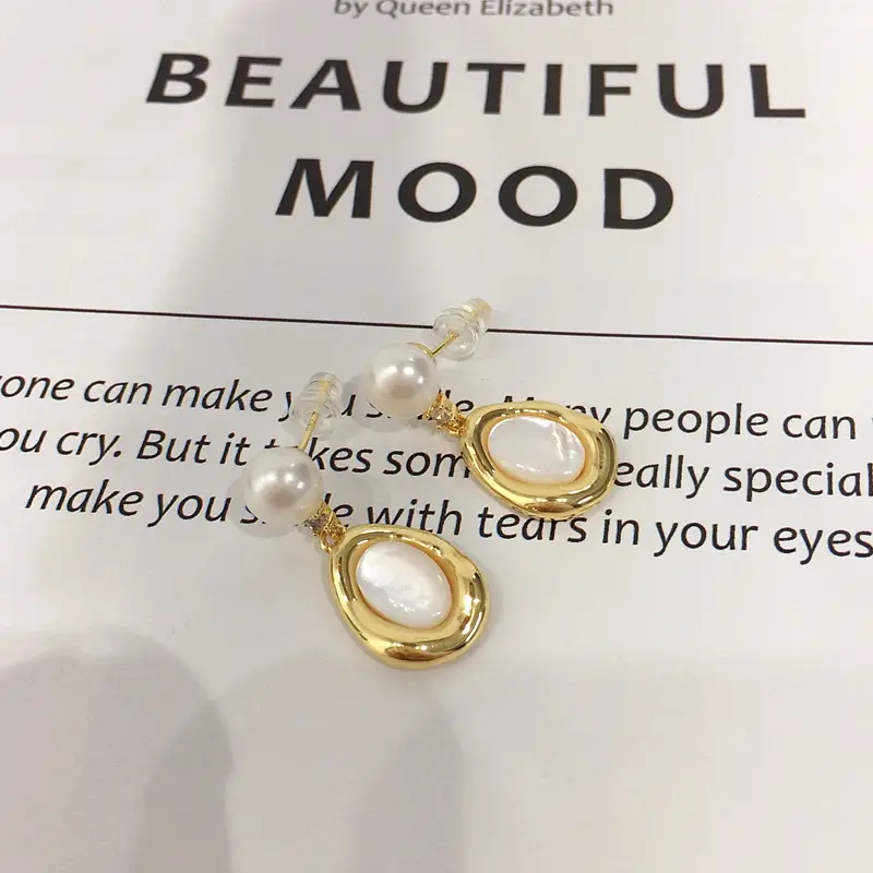 Natural Pearl Earrings for Women S925 Gold — feature 10