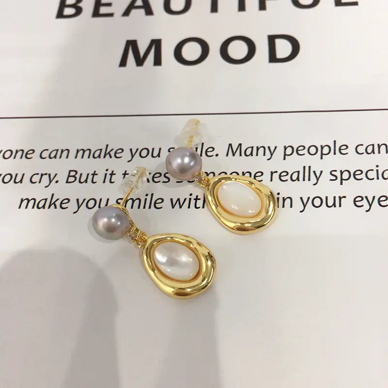 Natural Pearl Earrings for Women S925 Gold — feature 11