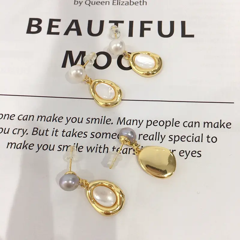 Natural Pearl Earrings for Women S925 Gold — feature 12