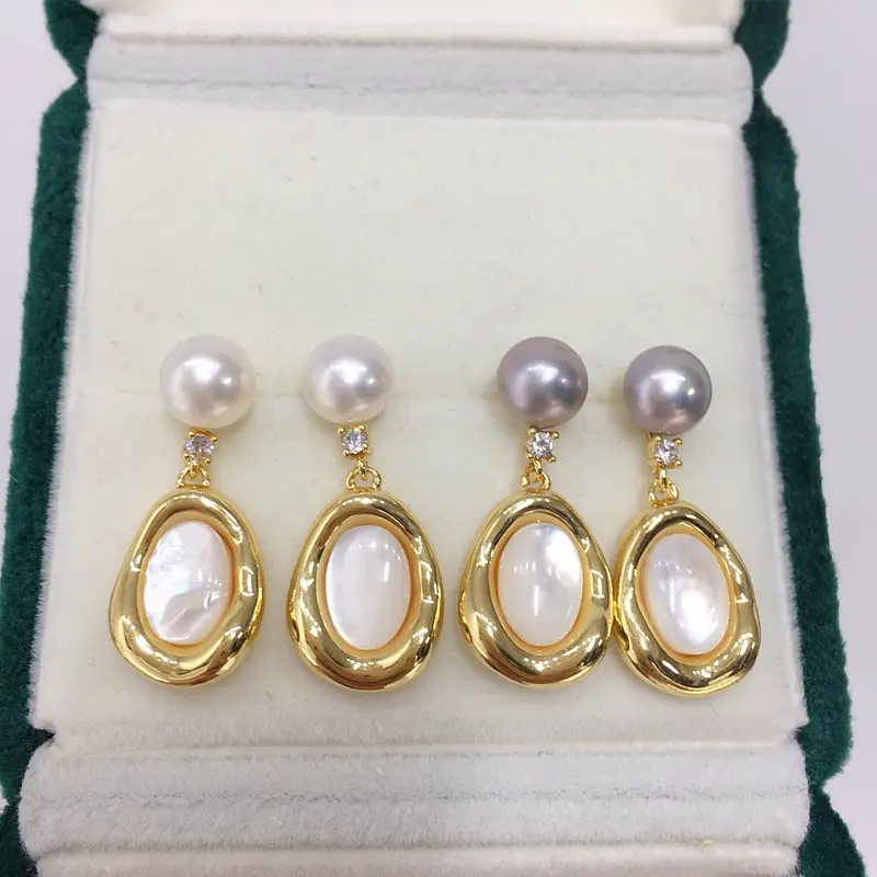Natural Pearl Earrings for Women S925 Gold — feature 2