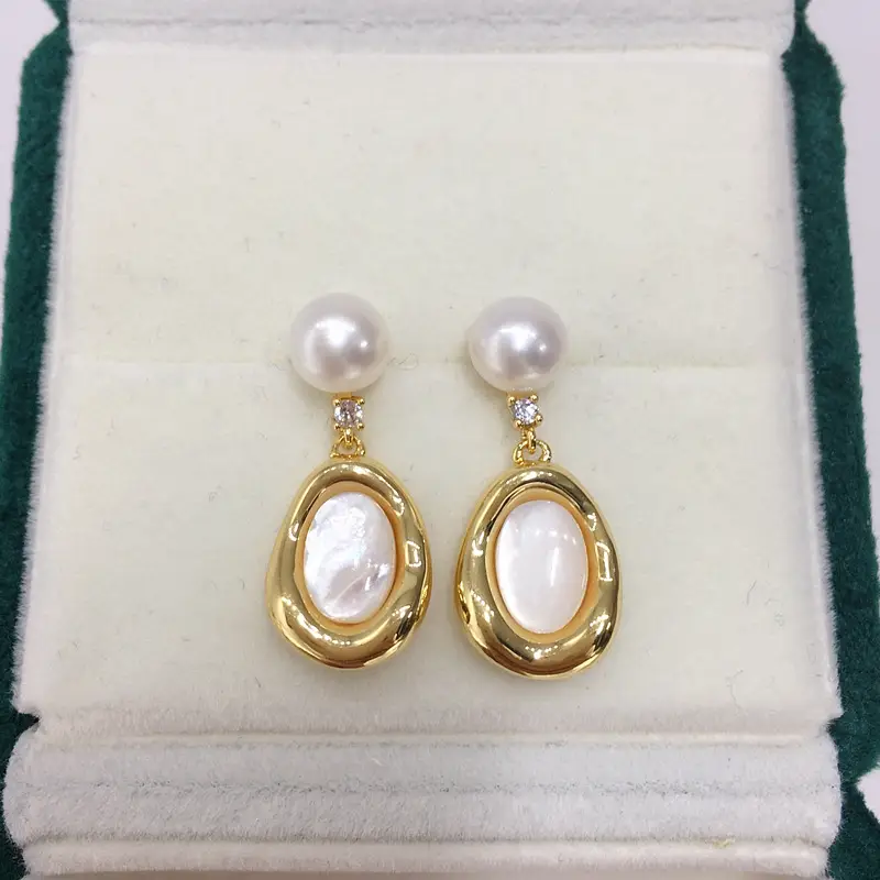 Natural Pearl Earrings for Women S925 Gold — feature 3