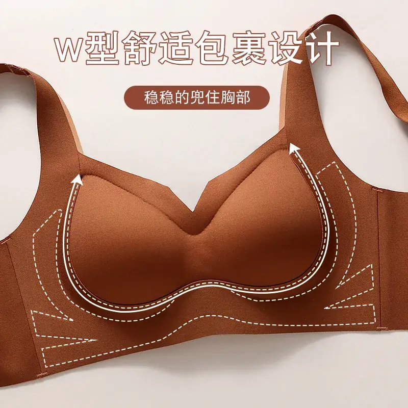 Deep V Pull-Up Bra for Women with Wire-Free Support - Image 7