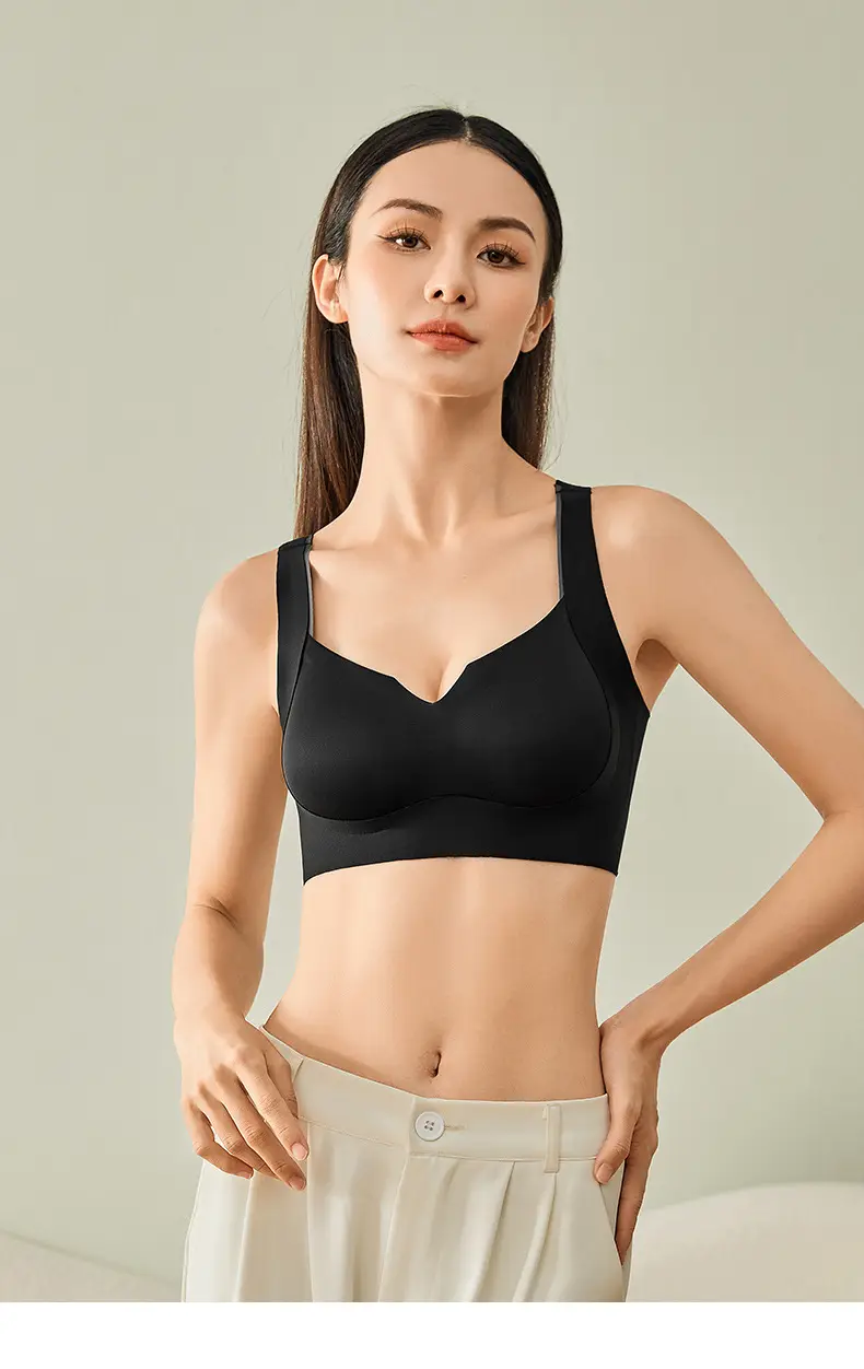 Deep V Pull-Up Bra for Women with Wire-Free Support — feature 26