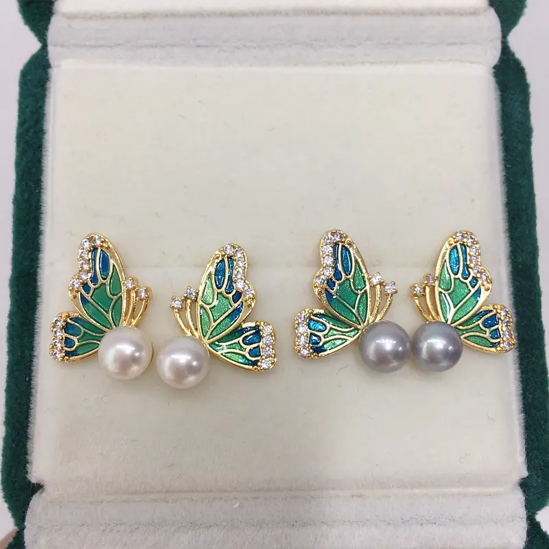 Butterfly Pearl Earrings for Women S925 Sterling Silver — feature 2