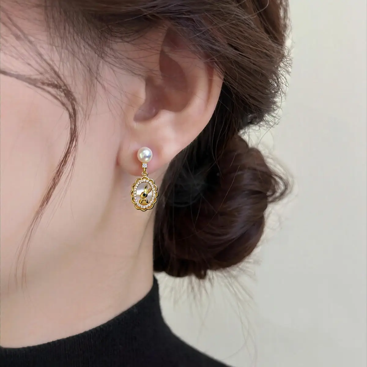 5 Pearl Earrings for Women Gold Plated - Image 5