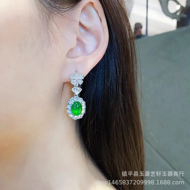 Green Brazilian Chalcedony Earrings for Women — feature 2