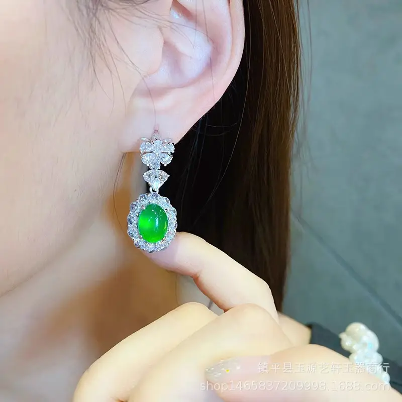 Green Brazilian Chalcedony Earrings for Women — feature 3