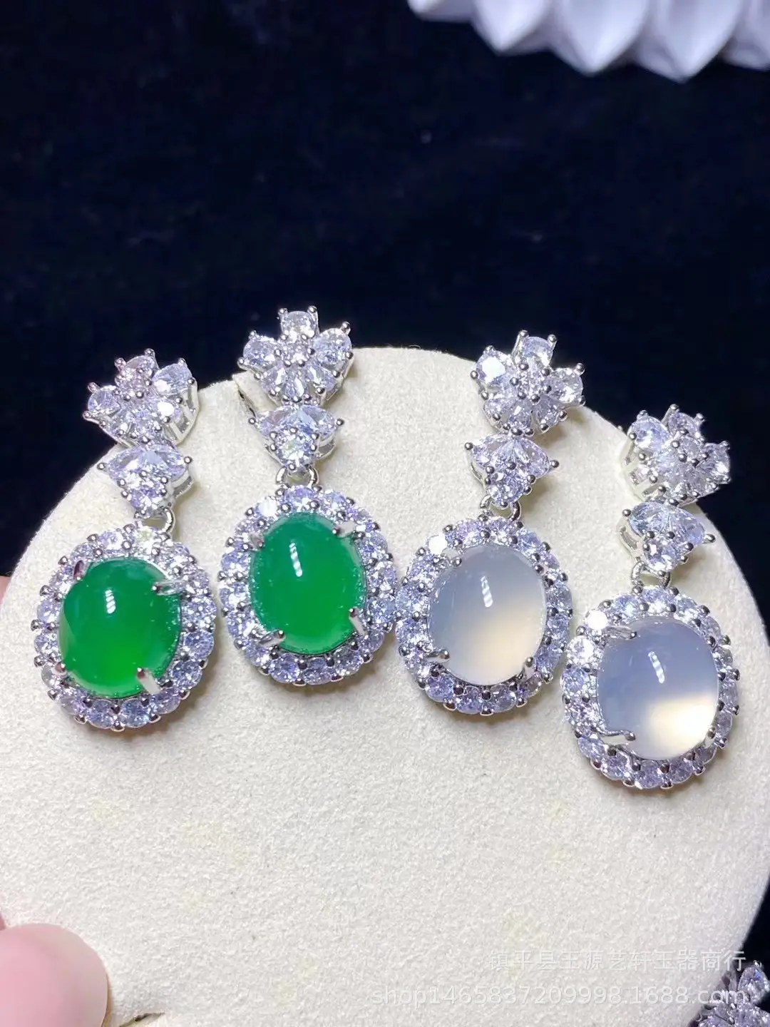 Green Brazilian Chalcedony Earrings for Women — feature 6