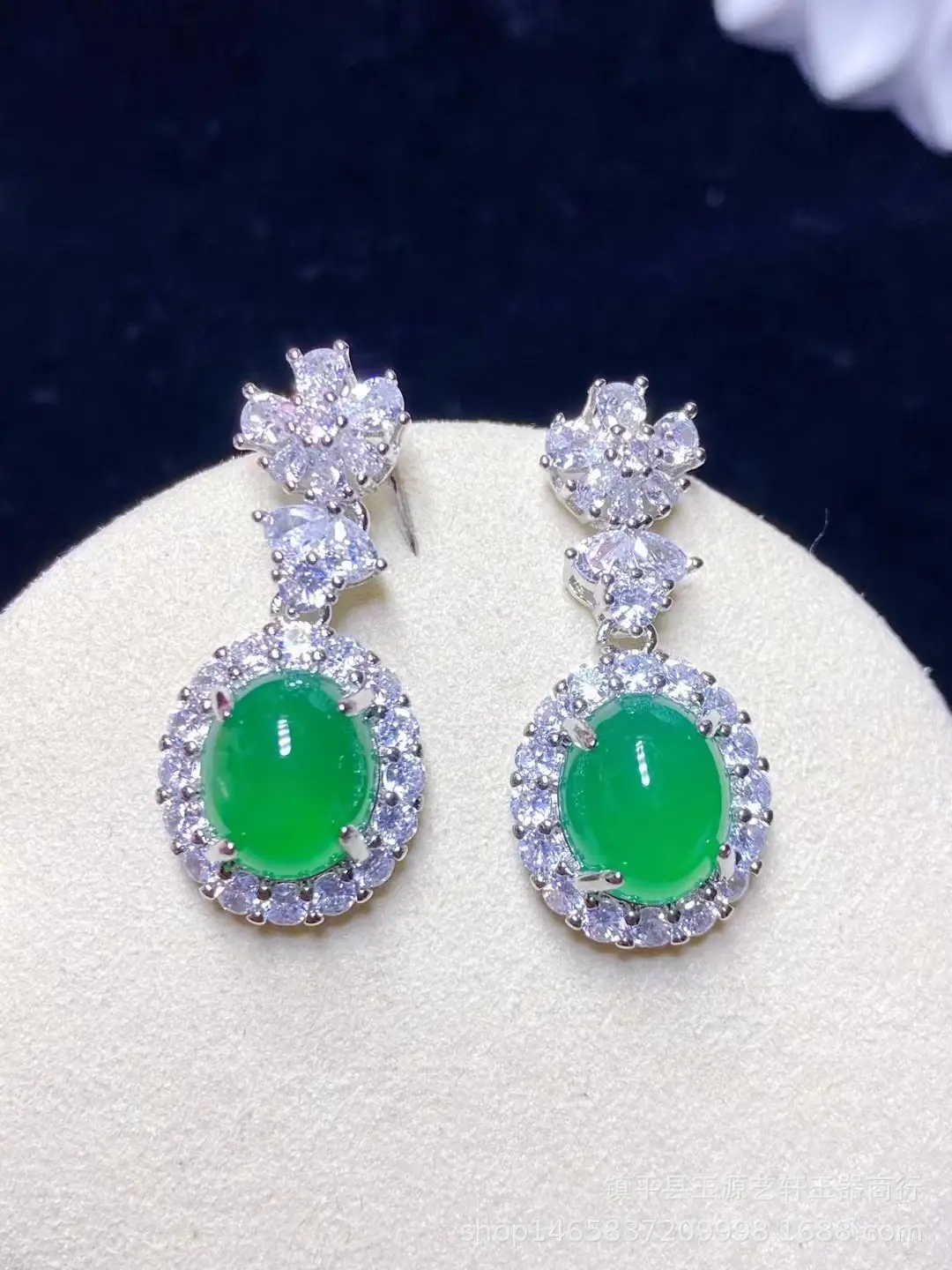 Green Brazilian Chalcedony Earrings for Women — feature 7