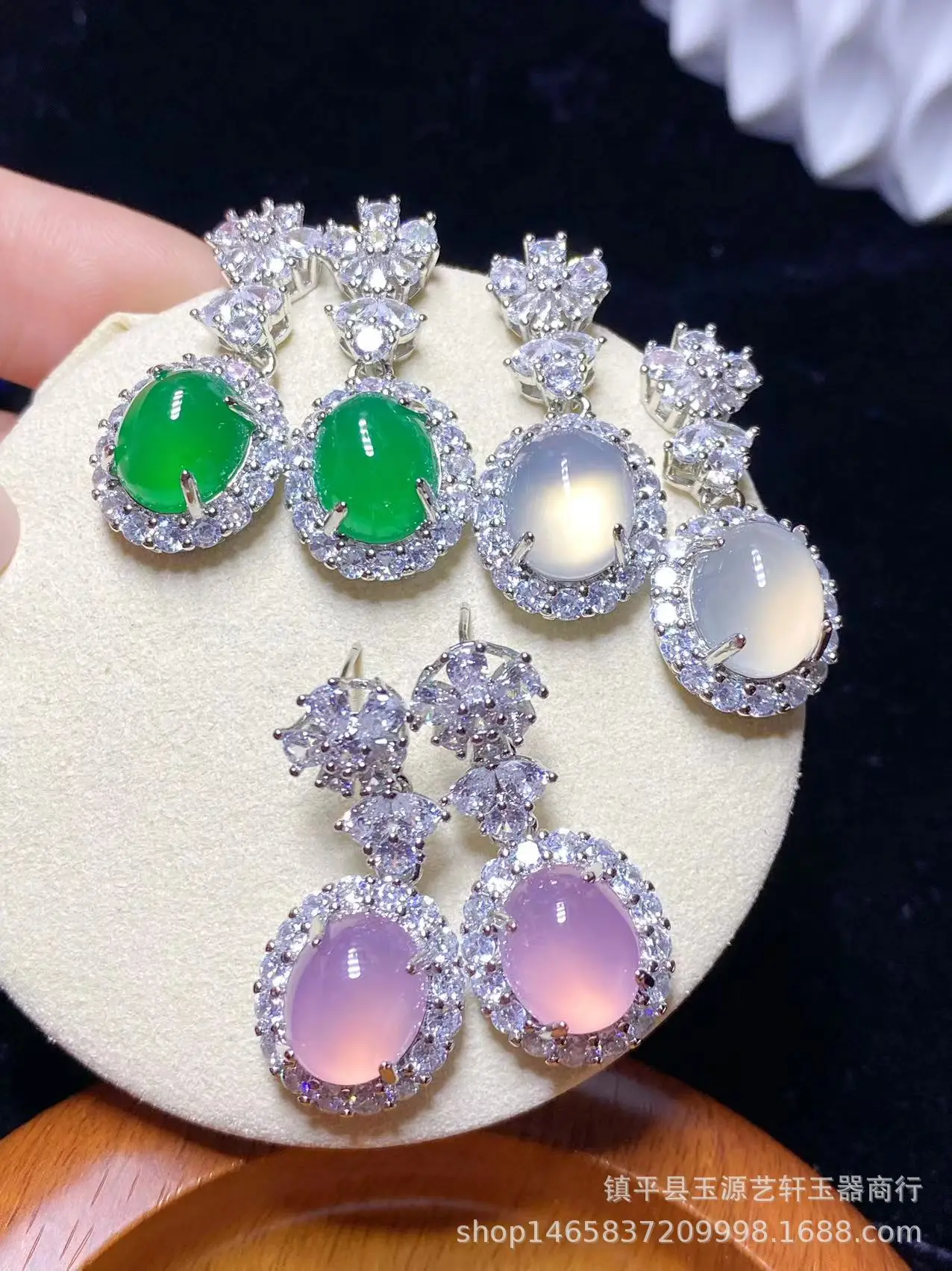 Green Brazilian Chalcedony Earrings for Women — feature 8