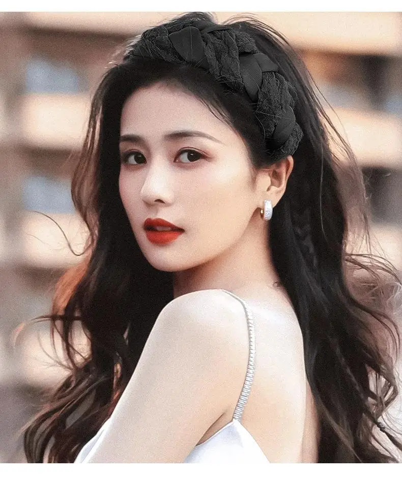 White Deer Style Organza Braid Headband for Women — feature 6