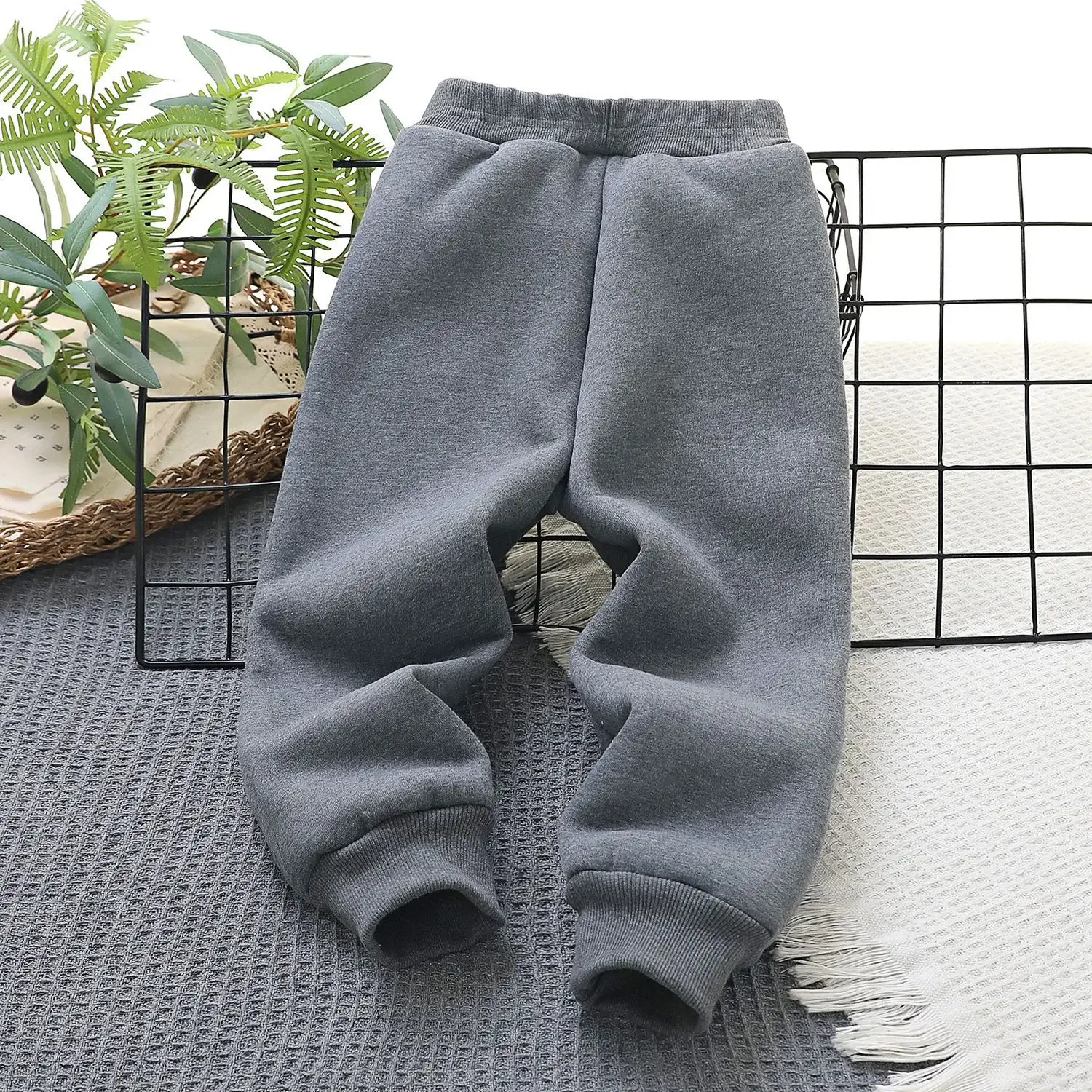 Children's Grey Fleece Winter Pants Middle Size — feature 13