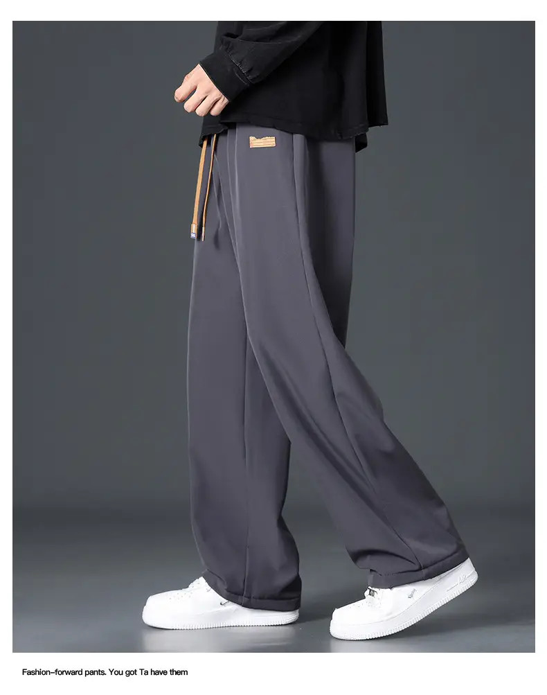Fleece-Lined Thick Pants for Men, Autumn and Winter Warm Cotton Pants, Straight-Leg Sweatpants, Loose and Versatile, Sports Casual Long Pants — feature 21