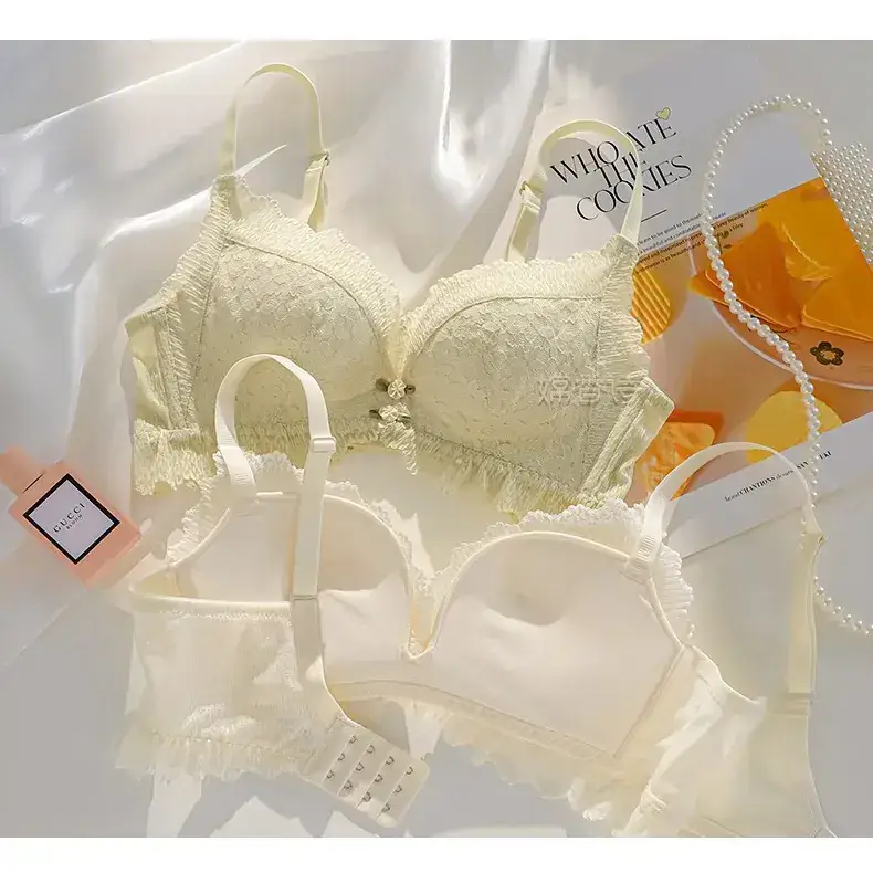 Lace Push Up Bra Women Summer Non Steel Ring Anti Sagging — feature 16