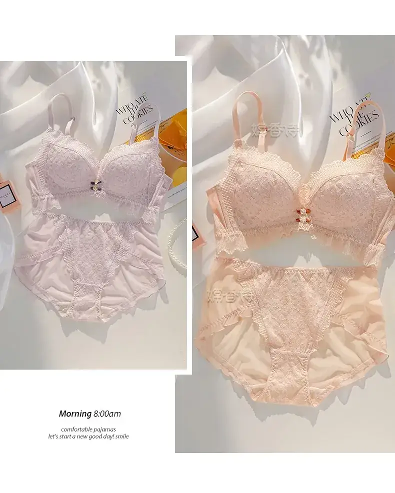 Lace Push Up Bra Women Summer Non Steel Ring Anti Sagging — feature 20