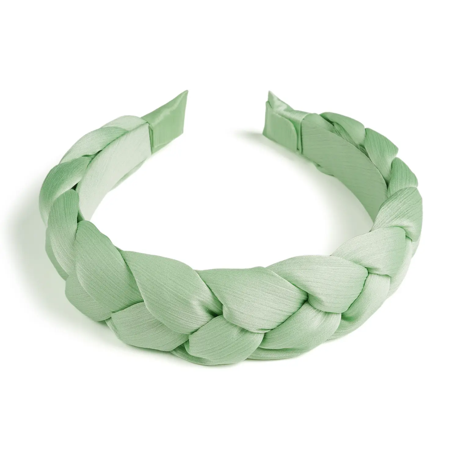 White Knot Woven Braided Headband for Girls - Image 6
