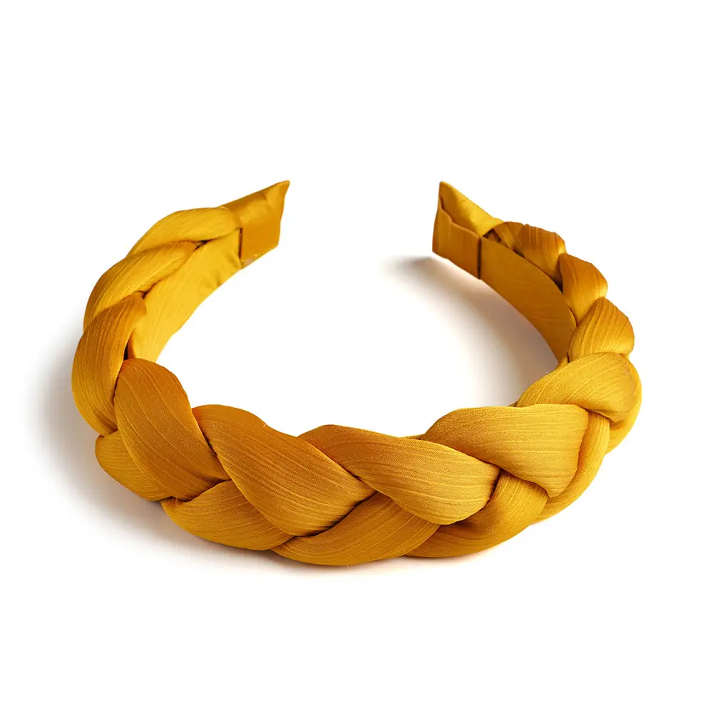 White Knot Woven Braided Headband for Girls - Image 8